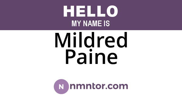 Mildred Paine