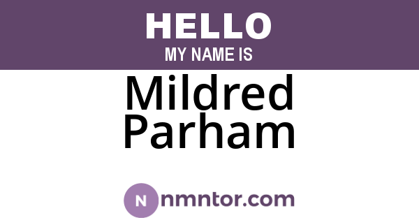Mildred Parham