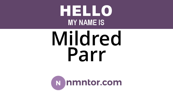 Mildred Parr