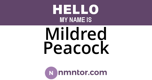 Mildred Peacock