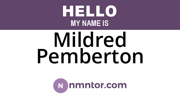 Mildred Pemberton