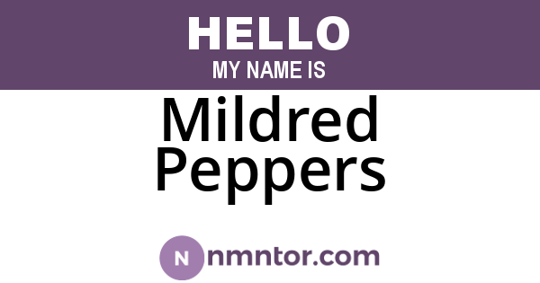 Mildred Peppers