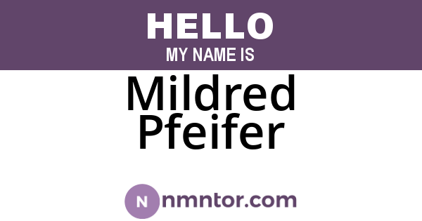 Mildred Pfeifer