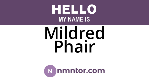 Mildred Phair