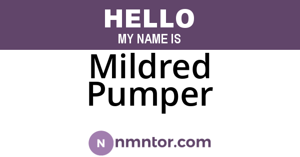 Mildred Pumper