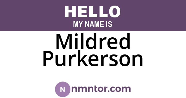 Mildred Purkerson