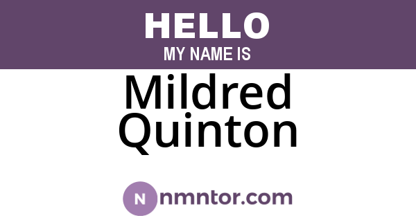 Mildred Quinton