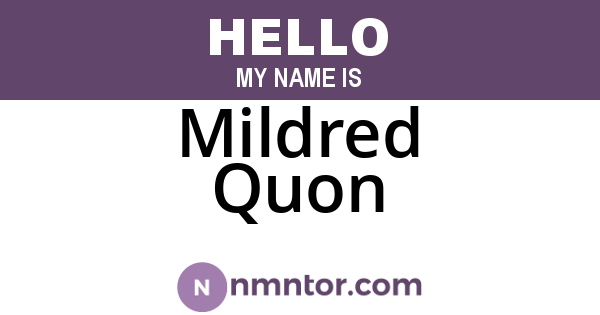 Mildred Quon