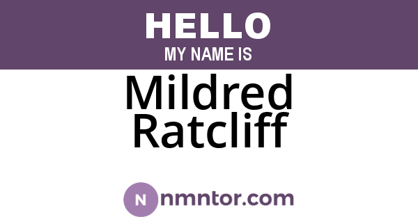 Mildred Ratcliff