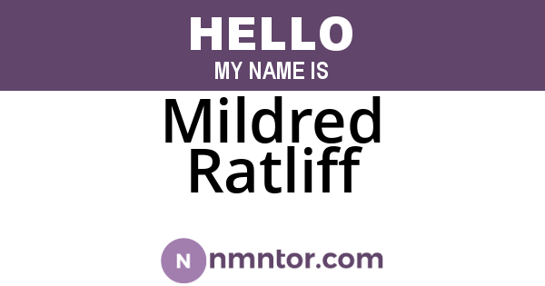 Mildred Ratliff