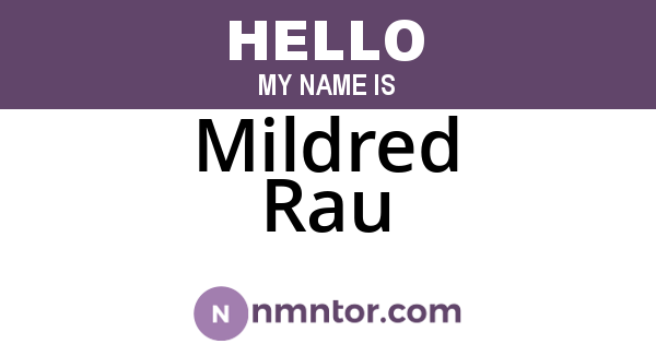 Mildred Rau