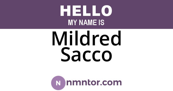 Mildred Sacco