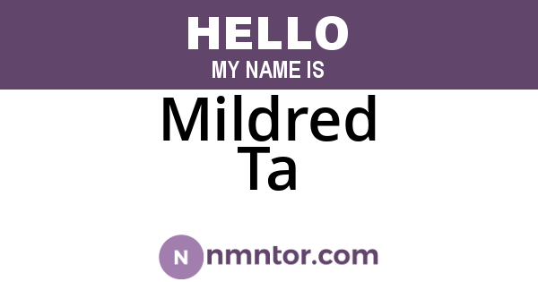 Mildred Ta