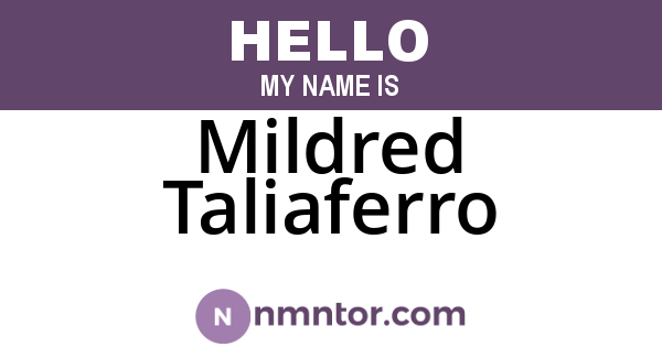 Mildred Taliaferro