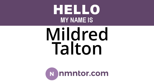 Mildred Talton