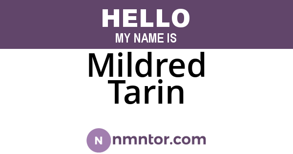 Mildred Tarin