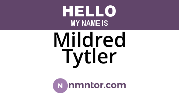 Mildred Tytler