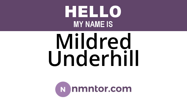 Mildred Underhill