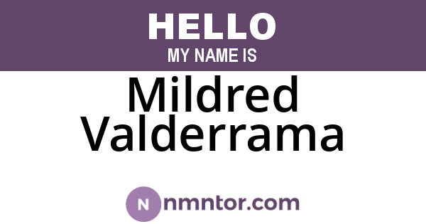 Mildred Valderrama
