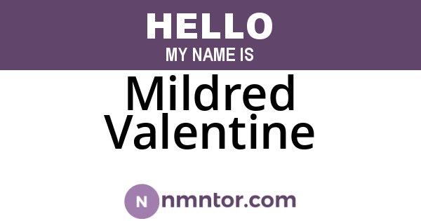 Mildred Valentine