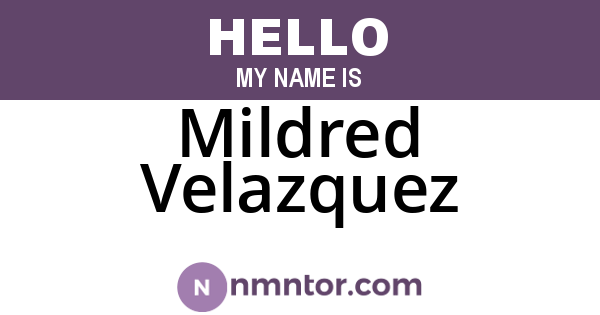 Mildred Velazquez