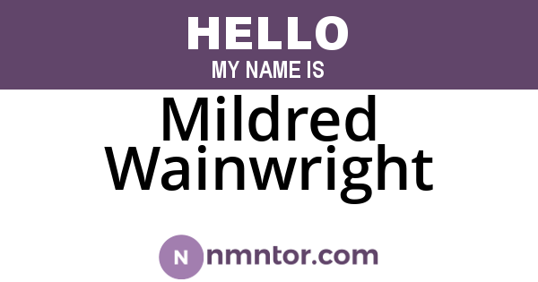 Mildred Wainwright
