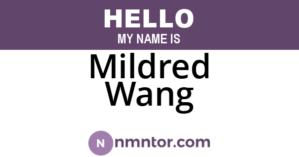 Mildred Wang