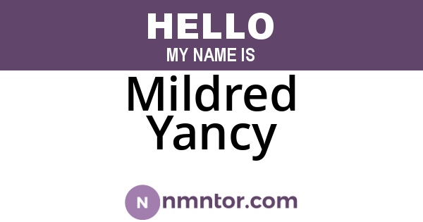 Mildred Yancy