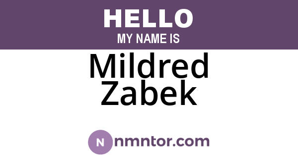 Mildred Zabek
