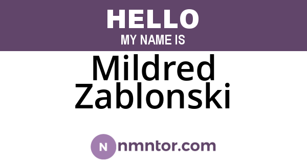Mildred Zablonski