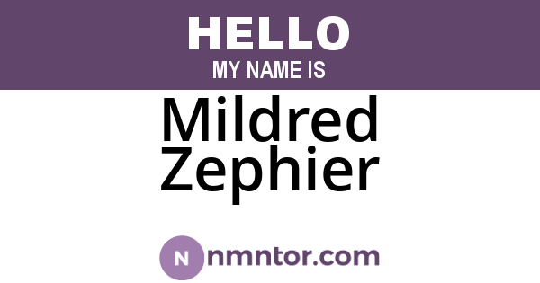 Mildred Zephier