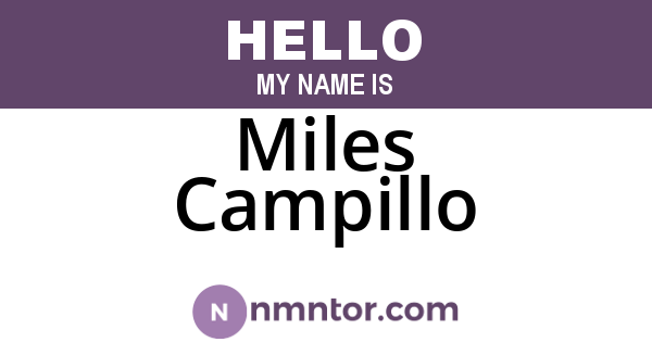 Miles Campillo