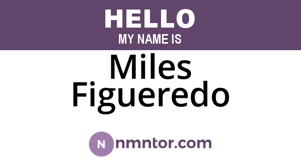 Miles Figueredo