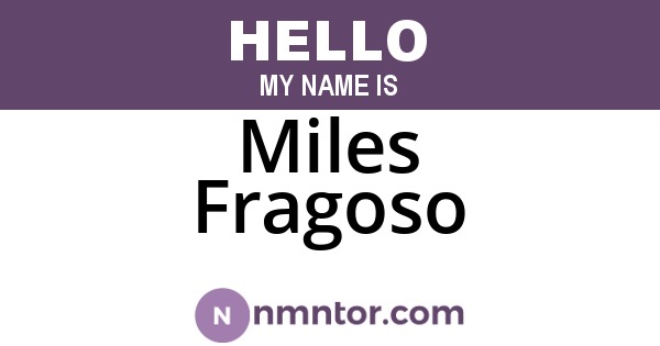 Miles Fragoso