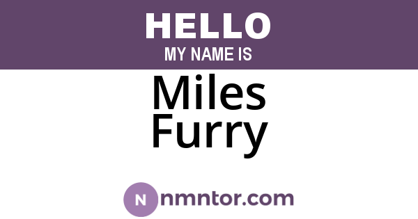 Miles Furry
