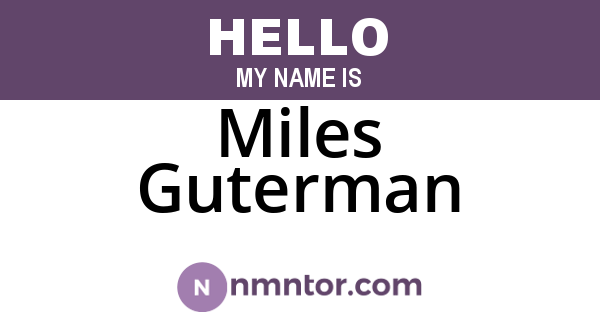 Miles Guterman