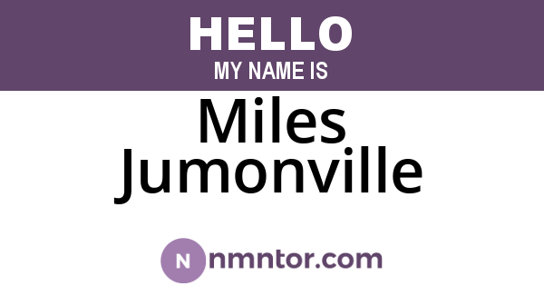 Miles Jumonville