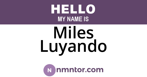 Miles Luyando