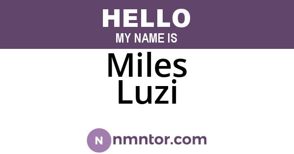 Miles Luzi