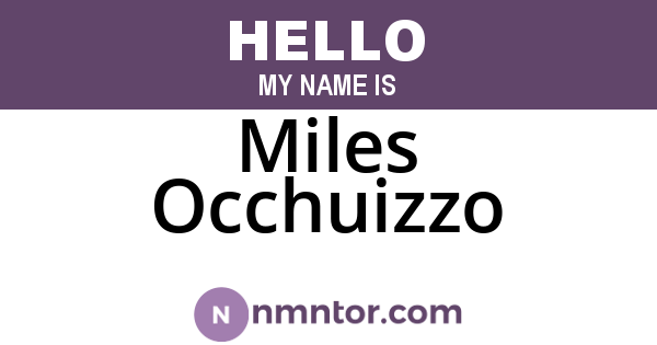 Miles Occhuizzo