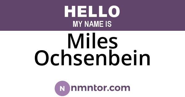 Miles Ochsenbein