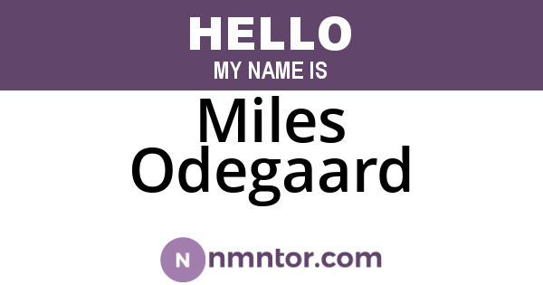 Miles Odegaard