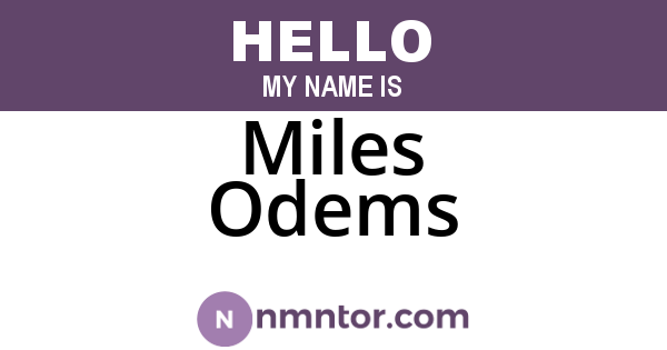 Miles Odems