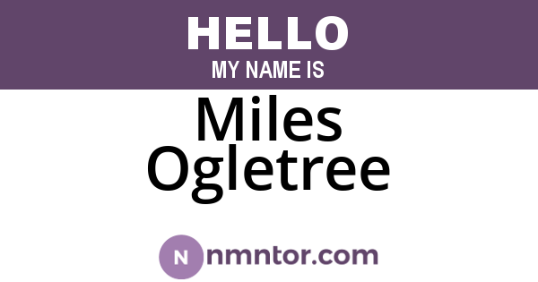 Miles Ogletree