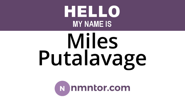 Miles Putalavage