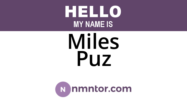 Miles Puz
