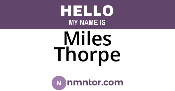 Miles Thorpe