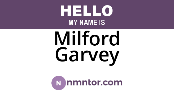 Milford Garvey