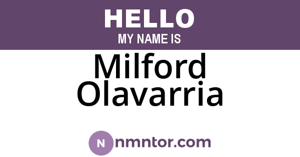 Milford Olavarria