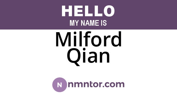 Milford Qian